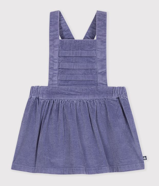 &Auml;rmelloses Baby-Kleid aus einfarbigem Feincord violett