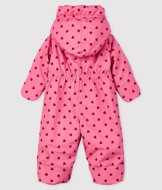 Baby-Fliegeroverall für Mädchen rosa CHEEK/rot TERKUIT