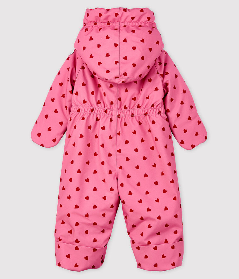 Baby-Fliegeroverall f&uuml;r M&auml;dchen rosa/rot