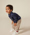 Baby-Hemd aus Flanell blau MEDIEVAL/weiss MARSHMALLOW