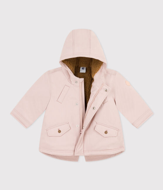 Babyparka mit Sherpafutter. rosa SALINE