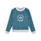 Mädchen Kind Sweatshirt blau Mozaik