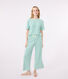 Damen-Pyjama aus Baumwolle mit weiten Beinen und Streifen