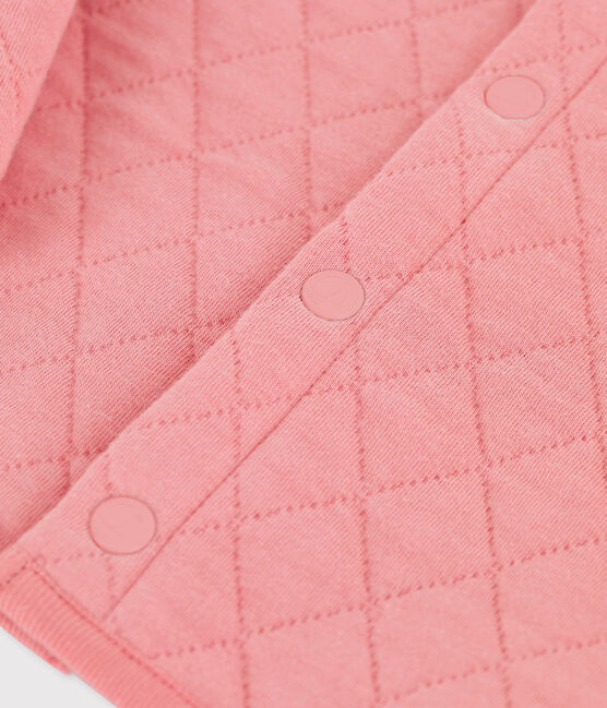 Baby-Cardigan aus gestepptem Doppeljersey rosa PAPAYE