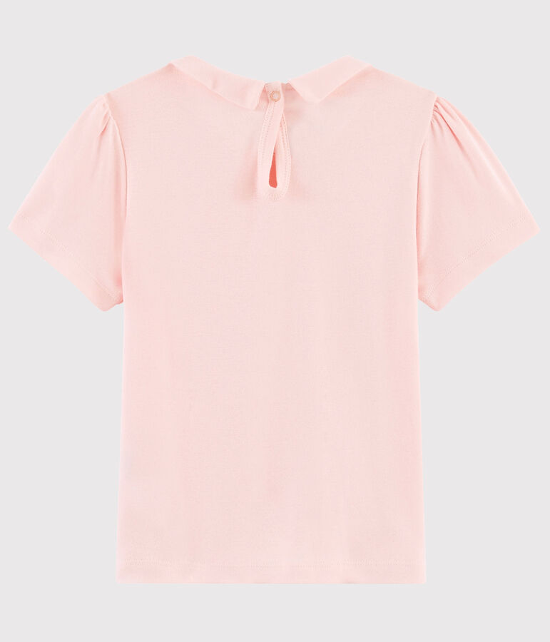 Kurz&auml;rmliges Kinder-T-Shirt aus Baumwolle f&uuml;r M&auml;dchen rosa MINOIS