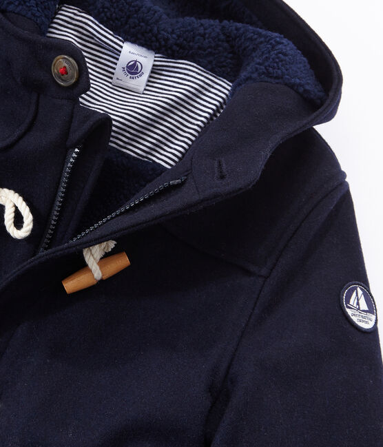 Kinder-Dufflecoat Jungen blau SMOKING