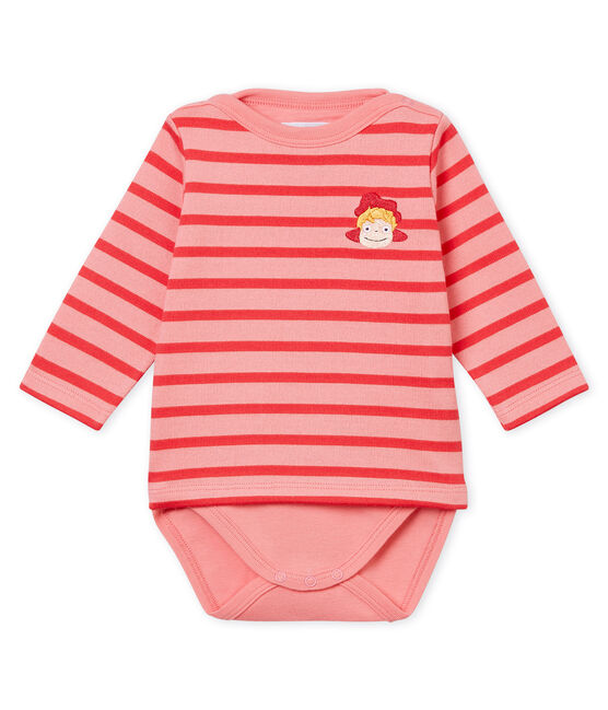 Baby-Streifenbody rosa GRETEL/rosa IMPATIENCE