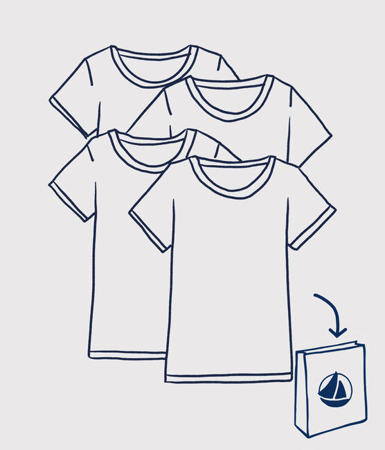 Überraschungsbeutel mit 4 kurzärmeligen T-Shirts für Jungen variante 1