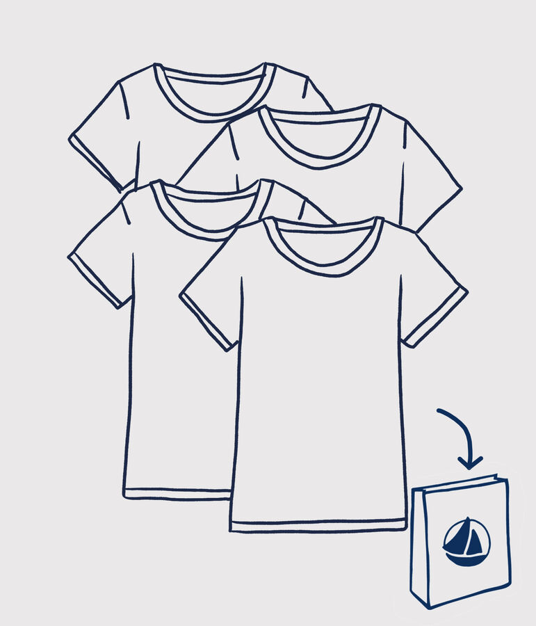 &Uuml;berraschungsbeutel mit 4 kurz&auml;rmeligen T-Shirts f&uuml;r Jungen vielfarbig