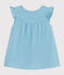 Ärmelloses Baby-Kleid aus einfarbiger Baumwolle blau AQUATIC