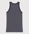 Damen-Tanktop L’Iconique aus gestreifter Baumwolle blau SMOKING/weiss MARSHMALLOW