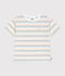 Kurz&auml;rmeliges Kinder-T-Shirt aus Baumwolle mit Streifen weiss/vielfarbig