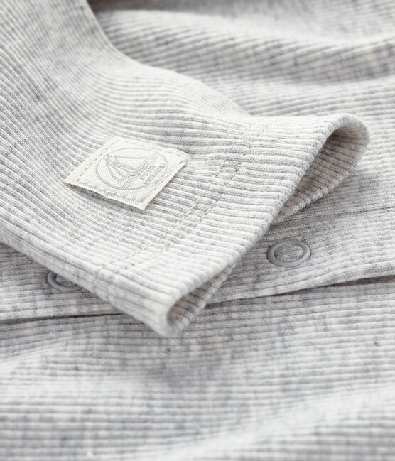 Baby-Cardigan aus 2x2-Rippstrick aus Bio-Baumwolle grau BELUGA CHINE