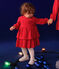 Langärmeliges Baby-Kleid rot AURORA