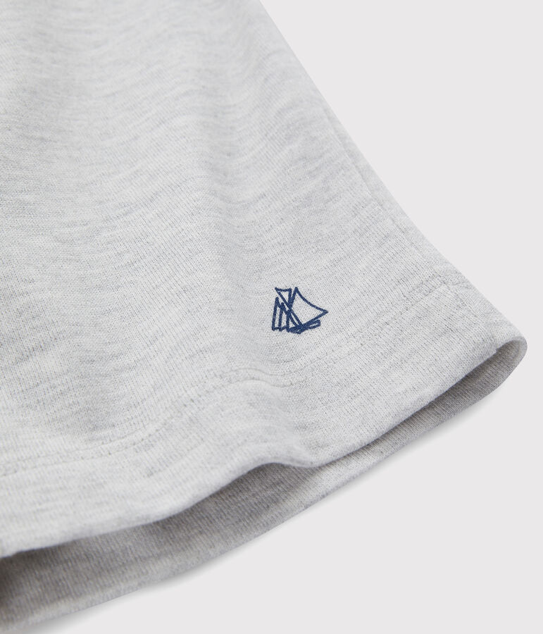 Kinder-Bermudas aus mittelschwerem Jersey f&uuml;r Jungen grau POUSSIERE CHINE