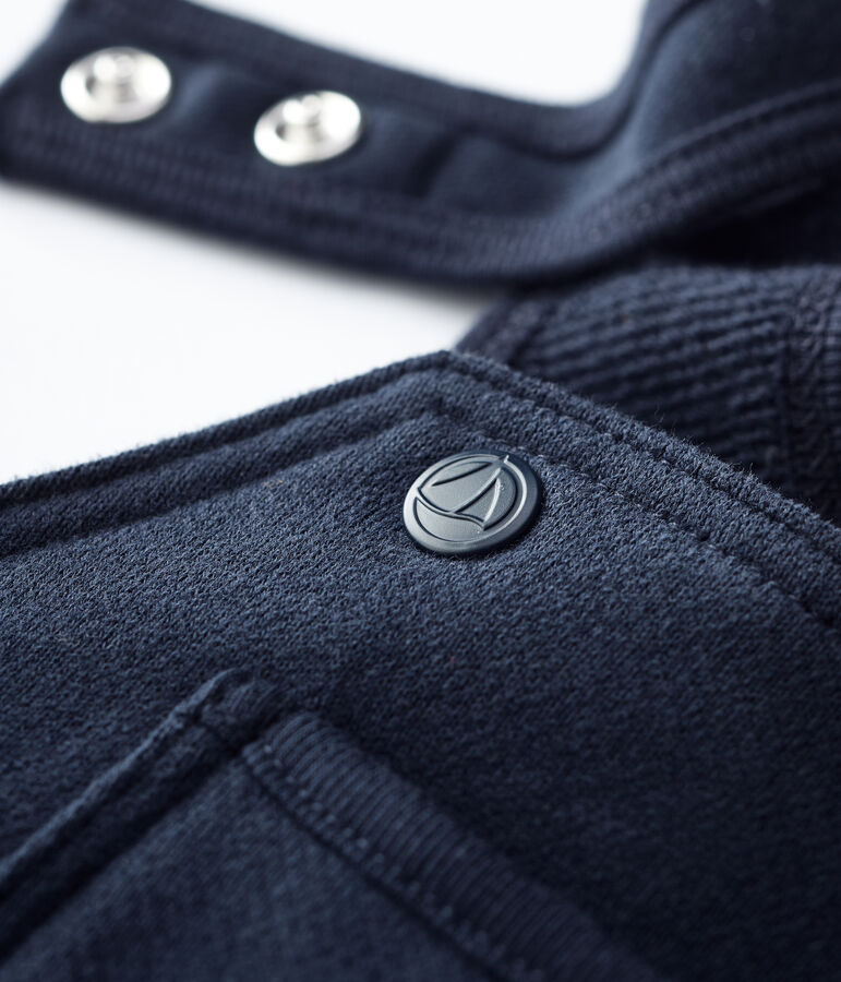 Baby-Latzhose aus Molton. blau SMOKING