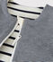 Baby-Wendeschlafsack aus Rippstrick mit Streifen-Design beige COQUILLE/blau ABYSSE