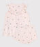 Kurzärmeliges Babykleid aus Baumwolle und Bloomer mit Fruchtmuster rosa FLEUR/weiss MULTICO