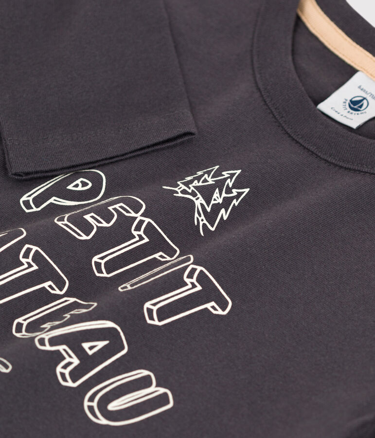 Lang&auml;rmeliges Kinder-T-Shirt aus Baumwolle f&uuml;r Jungen grau