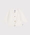 Baby-Cardigan aus Baumwollstrick in Ajour-Optik weiss MARSHMALLOW