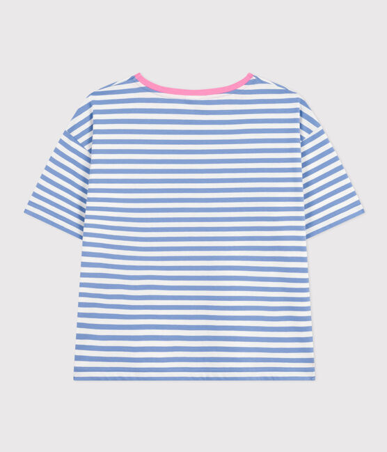 Damen-T-Shirt Le Boxy aus gestreifter Baumwolle GAULOISE/ MARSHMALLOW