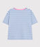 Damen-T-Shirt Le Boxy aus gestreifter Baumwolle GAULOISE/ MARSHMALLOW