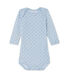 Langärmeliger Baby-Jungen-Body aus Wolle/Baumwolle