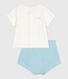 2-teiliges Newborn-Set aus Baumwolle mit einfarbigem Unterteil