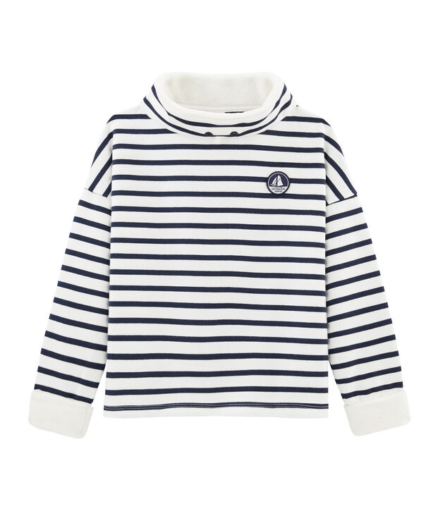 Sweatshirt f&uuml;r Jungen weiss/blau