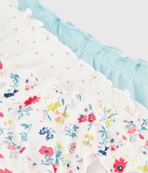Set mit 3 R&uuml;schen-H&ouml;schen mit Blumen-Print f&uuml;r kleine M&auml;dchen vielfarbig