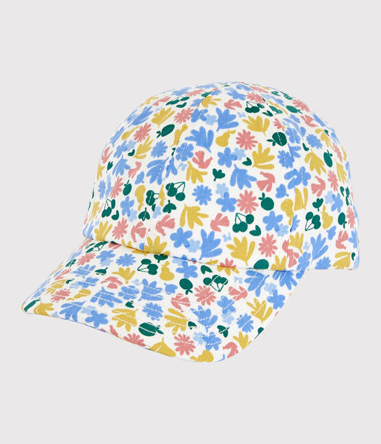 Cap mit floralem Printmuster für Mädchen weiss MARSHMALLOW/weiss MULTICO