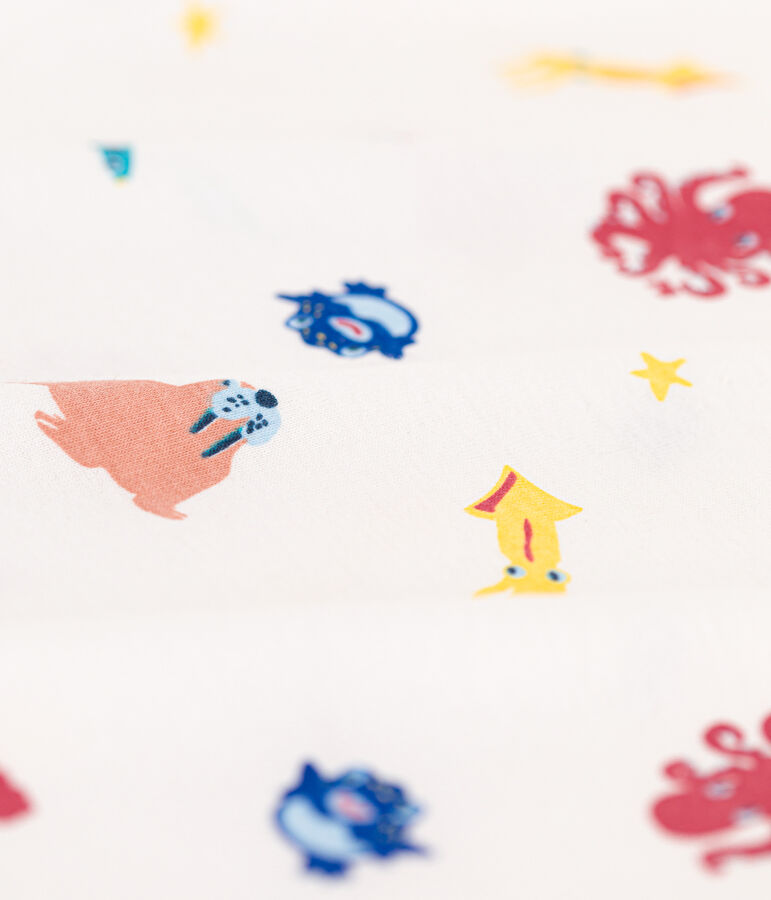 Phosphoreszierendes Nachthemd aus Baumwolle f&uuml;r M&auml;dchen weiss/vielfarbig