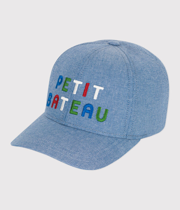 Kinder-Cap Petit Bateau aus hellem Denim blau