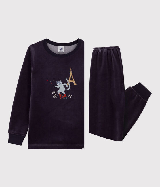 Kinderpyjamas Paris aus Nicki blau SMOKING