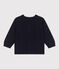 Baby-Cardigan aus einfarbiger Baumwolle blau SMOKING