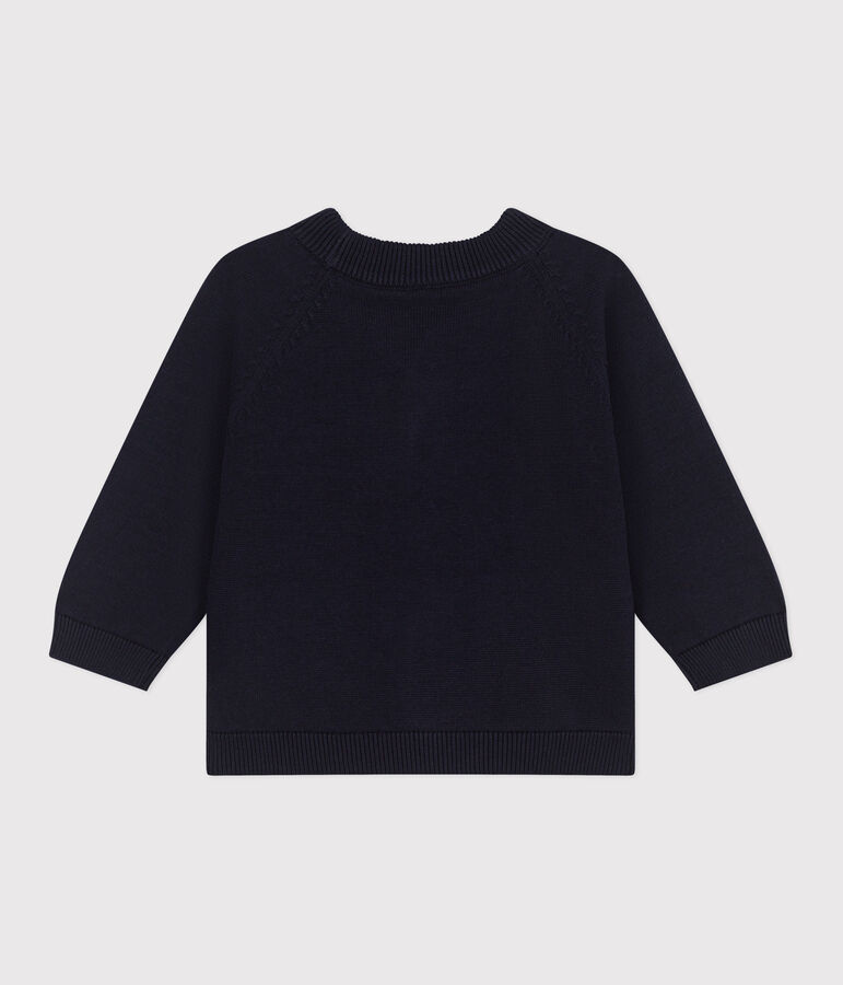 Baby-Cardigan aus einfarbiger Baumwolle blau