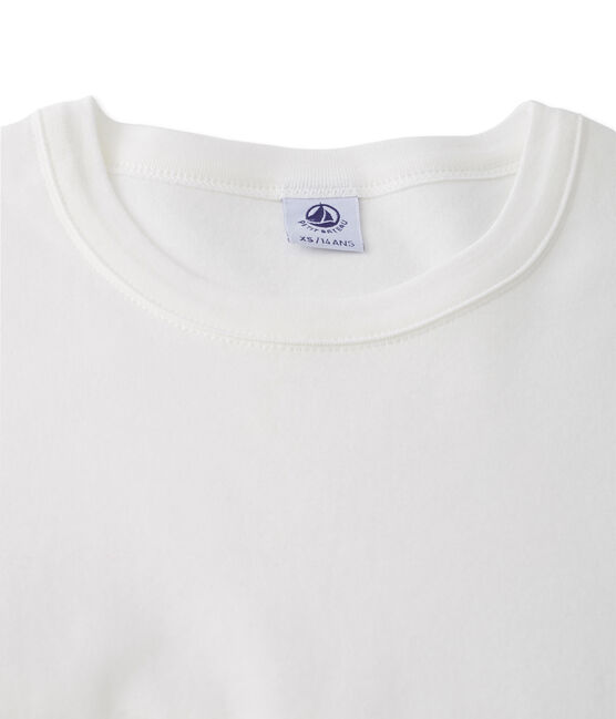 Damen-T-Shirt aus Original-Rippstrick weiss ECUME