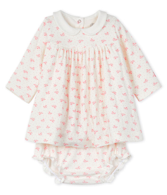 2-Teiliges baby-ensemble mädchen weiss MARSHMALLOW/rosa GRETEL