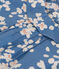 Gemusterte Popeline-Bluse für Mädchen blau BEACH/ MULTICO