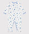 Strampler aus Nicki mit Sternmotiv weiss MARSHMALLOW/blau ALASKA