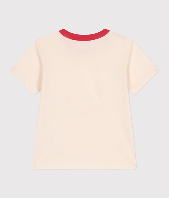 Kurzärmeliges Kinder-T-Shirt aus bedruckter Baumwolle naturfarben AVALANCHE