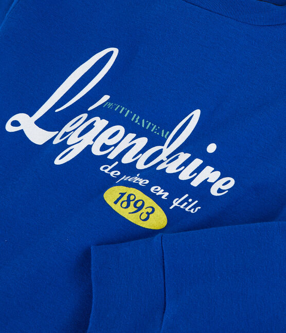Kinder-Sweatshirt aus Baumwolle für Jungen blau SURF