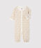 Kombi-Overall aus Rippstrick für Babys weiss MARSHMALLOW/weiss MULTICO