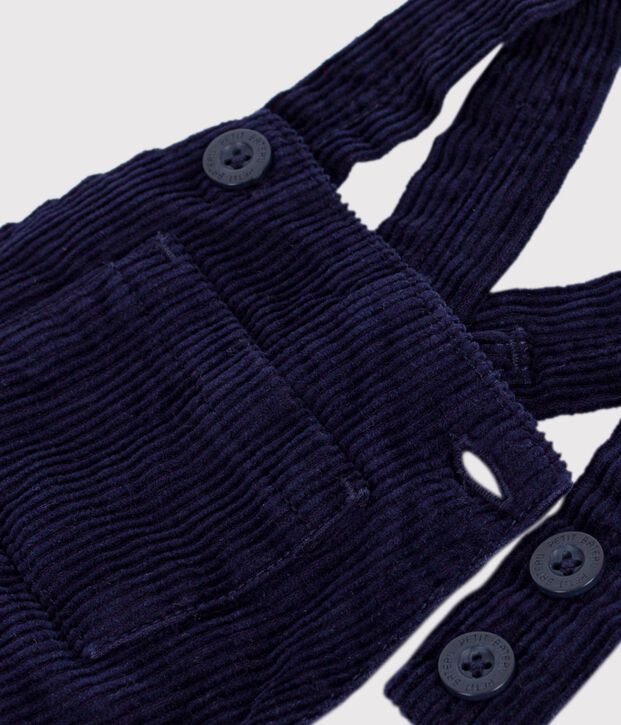 Langbeinige Baby-Latzhose aus einfarbigem Feincord SOIR