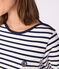 Streifenshirt Marini&egrave;re Damen-Ringelshirt aus fester Baumwollstoff weiss/blau