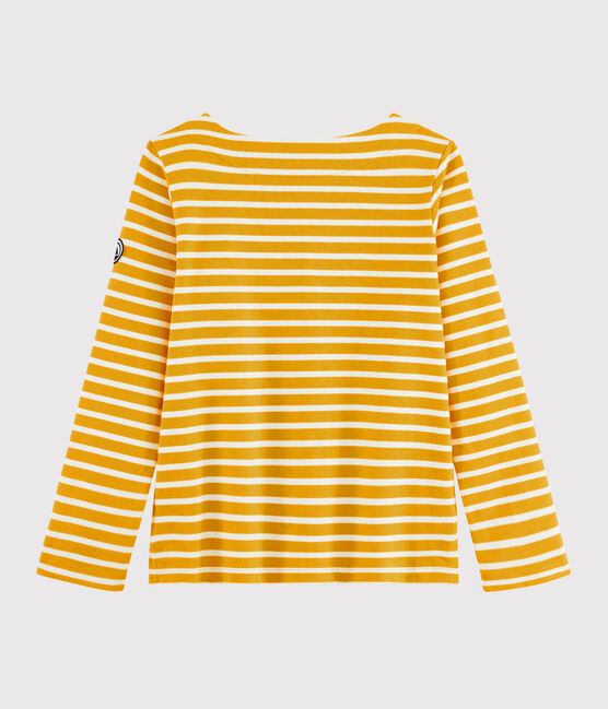 Das Streifenshirt für Damen gelb BOUDOR/weiss MARSHMALLOW