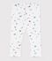 Baby-Leggings aus Baumwolle mit Blumenmuster weiss/vielfarbig
