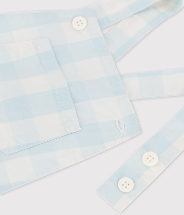 Kurze Baby-Latzhose aus Popeline BOLDAIR/weiss
