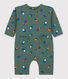 Langer bedruckter Baby-Overall aus Molton