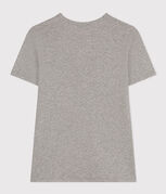 Damen-T-Shirt L’ICONIQUE aus Baumwolle mit Mäusezähnchen grau CHATON CHINE